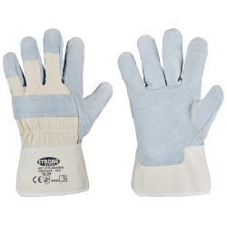 120 Paar K S STRONGHAND® Handschuhe aus Rind-Spaltleder in natürlicher Farbe, Schutzklasse CAT 2
