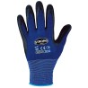 120 Paar Scott Stronghand Handschuhe aus Baumwolle und Elastan mit Latexbeschichtung in Blau/Schwarz, Kat 2