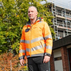 1 Stück ELYSEE Warnschutzjacke 2-in-1 aus EN ISO 20471 Material in orange/grau