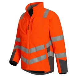 1 Stück ELYSEE Warnschutz Steppjacke EN ISO 20471 orange/grau