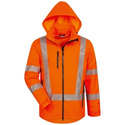 1 Stück ELYSEE Warnschutz-Regenjacke, orange, EN ISO 20471, EN 343, wasserdicht und atmungsaktiv