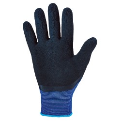 120 Paar Scott Stronghand Handschuhe aus Baumwolle und Elastan mit Latexbeschichtung in Blau/Schwarz, Kat 2