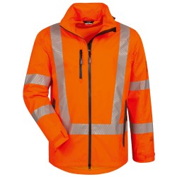 1 Stück ELYSEE Warnschutz-Regenjacke, orange, EN ISO 20471, EN 343, wasserdicht und atmungsaktiv
