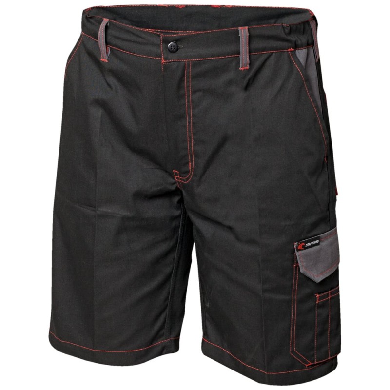 1 Stück CRAFTLAND Twill-Shorts aus Baumwolle in Schwarz/Grau