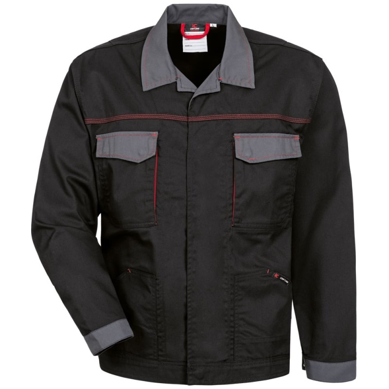 1 Stück Craftland Twill-Bundjacke aus Baumwolle in Schwarz/Grau