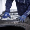 120 Paar Scott Stronghand Handschuhe aus Baumwolle und Elastan mit Latexbeschichtung in Blau/Schwarz, Kat 2