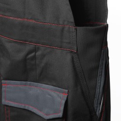 1 Stück Craftland Twill-Latzhose aus Baumwolle in Schwarz/Grau