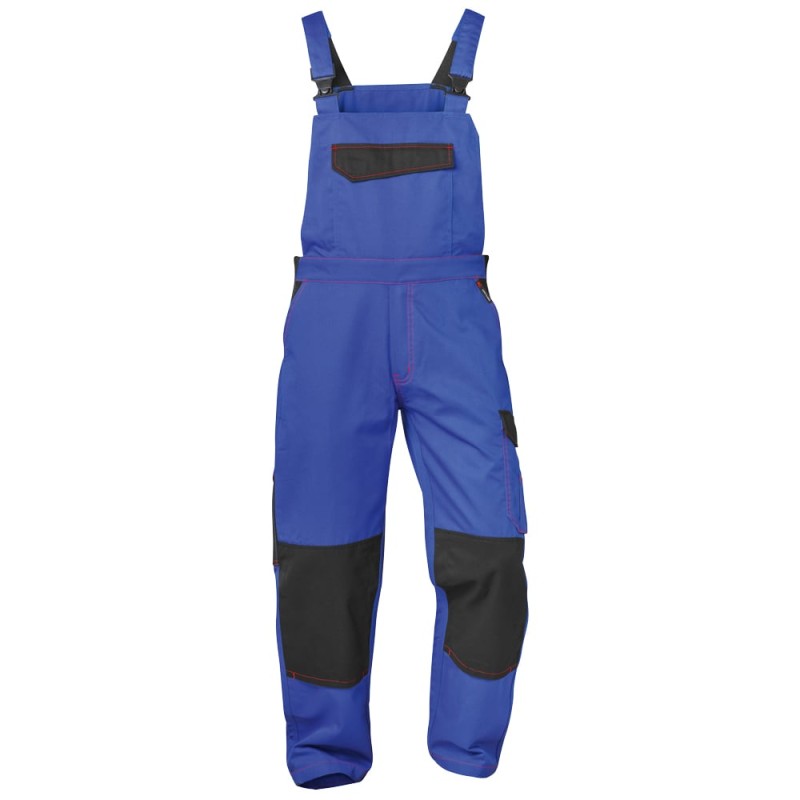 1 Stück Craftland Twill-Latzhose aus Baumwolle in kornblau und schwarz