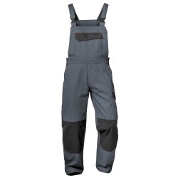 1 Stück CRAFTLAND Twill-Latzhose aus Baumwolle in Grau/Schwarz