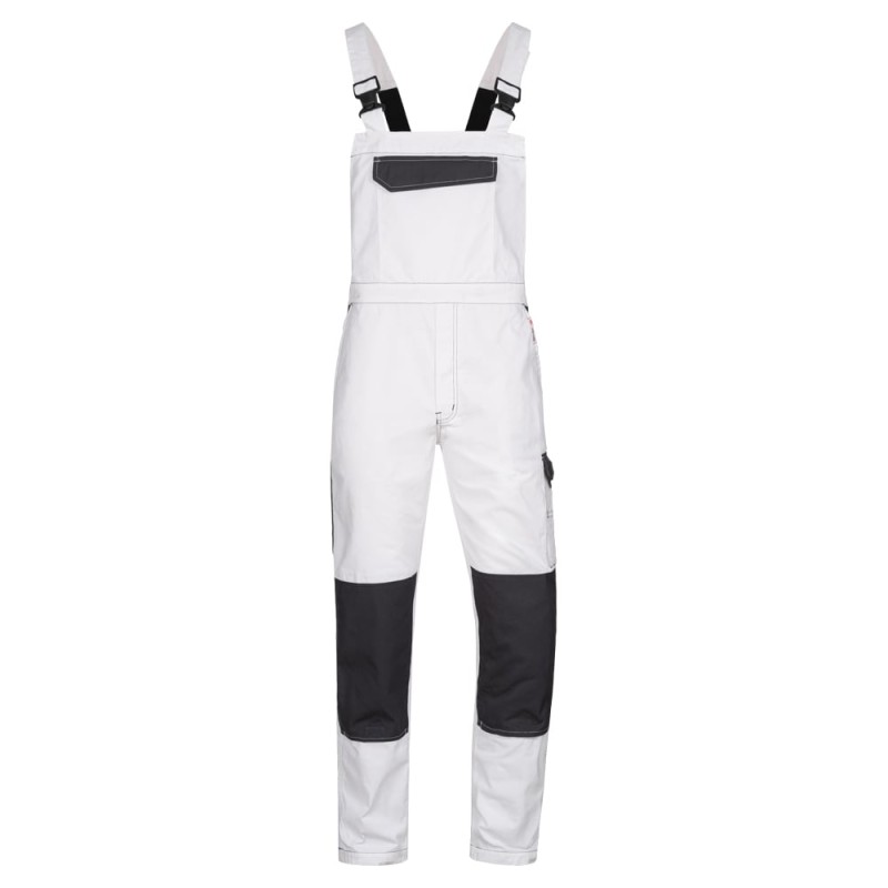 1 Stück CRAFTLAND Twill-Latzhose aus Baumwolle in Weiss/Grau