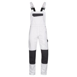 1 Stück CRAFTLAND Twill-Latzhose aus Baumwolle in Weiss/Grau