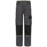 1 Stück Craftland Kinder-Bundhose aus Twill in Grau/Schwarz für optimalen Tragekomfort und Stil