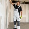 1 Stück CRAFTLAND Twill-Latzhose aus Baumwolle in Weiss/Grau