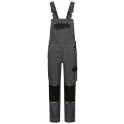 1 Stück Craftland Kinder-Latzhose aus Twill in Grau/Schwarz