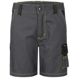 1 Stück Craftland Kinder-Shorts aus Twill in Grau/Schwarz