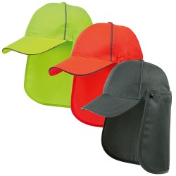 1 Stück ELYSEE UV-Cap mit Nackenschutz aus grauem Material