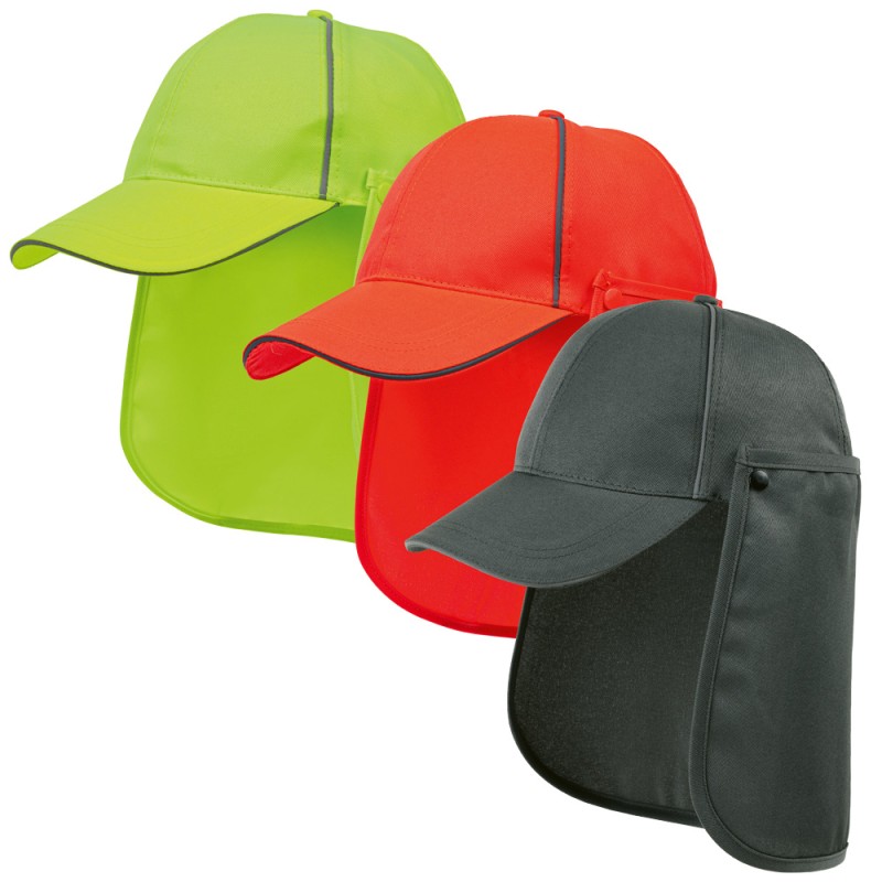 1 Stück ELYSEE UV-Cap mit Nackenschutz aus grauem Material