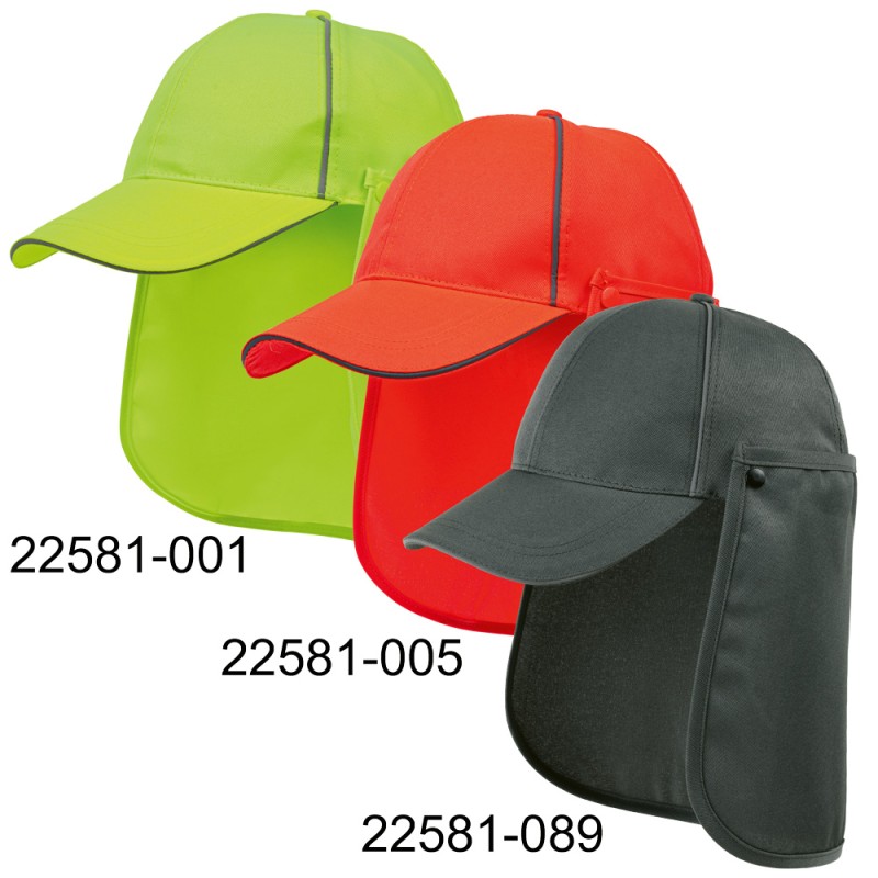 1 Stück ELYSEE UV-Cap mit Nackenschutz aus grauem Material