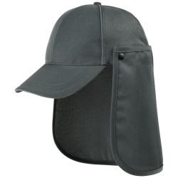 1 Stück ELYSEE UV-Cap mit Nackenschutz aus grauem Material