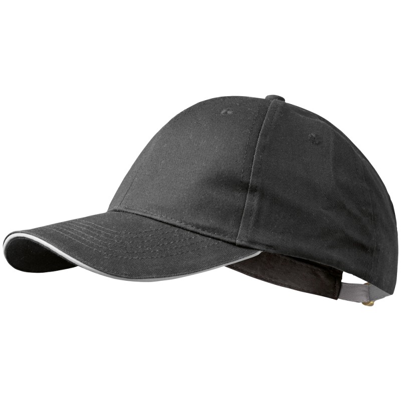 25 Stück WILLI Basic Kappen aus 65% Polyester und 35% Baumwolle in Schwarz