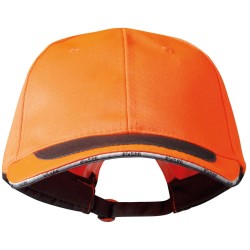 25 Stück ELYSEE Roman Caps, Polyester-Baumwollmischung, orange/grau
