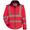 1 Stück ELYSEE Warnschutz-Softshelljacke, rot, nach EN ISO 20471/3, ideal für Sichtbarkeit und Sicherheit