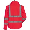 1 Stück ELYSEE Warnschutz-Softshelljacke, rot, nach EN ISO 20471/3, ideal für Sichtbarkeit und Sicherheit