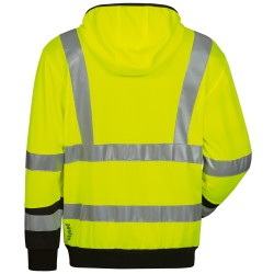 1 Stück ELYSEE Warnschutzsweatjacke EN ISO 20471 gelb/schwarz, hochwertige Sicherheit, bequem und funktional