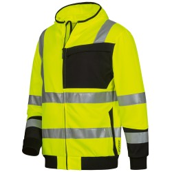 1 Stück ELYSEE Warnschutzsweatjacke EN ISO 20471 gelb/schwarz, hochwertige Sicherheit, bequem und funktional