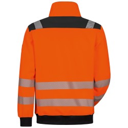 1 Stück ELYSEE Warnschutz-Sweatjacke aus Polyester, orange/schwarz für optimale Sichtbarkeit und Sicherheit