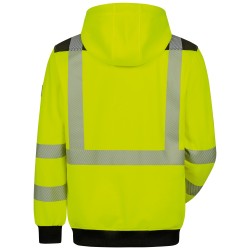 1 Stück ELYSEE Warnschutz-Hoodie aus Polyester in Gelb/Schwarz für optimale Sichtbarkeit und Sicherheit