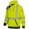 1 Stück ELYSEE Warnschutz-Hoodie aus Polyester in Gelb/Schwarz für optimale Sichtbarkeit und Sicherheit