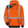 1 Stück ELYSEE Warnschutz-Hoodie aus strapazierfähigem Material in leuchtendem Orange/Schwarz