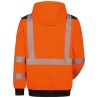 1 Stück ELYSEE Warnschutz-Hoodie aus strapazierfähigem Material in leuchtendem Orange/Schwarz