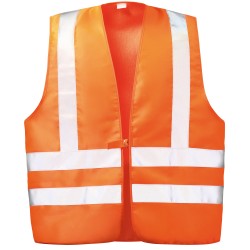 1 Stück WILFRIED Warnweste mit Schulterreflex, EN ISO 20471/2, aus WICA-TEX®, leuchtend orange