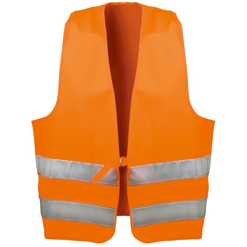 1 Stück WICA-TEX Warnweste Textil orange EN ISO 20471/2 mit PE-Beutel