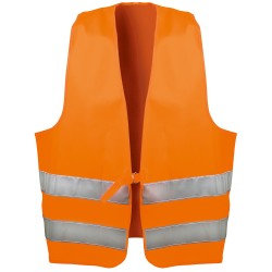 1 Stück WICA-TEX Warnweste Textil orange EN ISO 20471/2 mit PE-Beutel