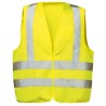 1 Stück WICA-TEX Warnweste aus Polyester mit Schulterreflex, gelb, EN ISO 20471/2 zertifiziert