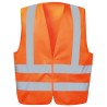 1 Stück WICA-TEX Warnweste aus Polyester mit Schulterreflex, orange, EN ISO 20471/2