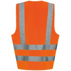 1 Stück WICA-TEX Warnweste aus Polyester mit Schulterreflex, orange, EN ISO 20471/2