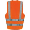 1 Stück WICA-TEX Warnweste aus Polyester mit Schulterreflex, orange, EN ISO 20471/2