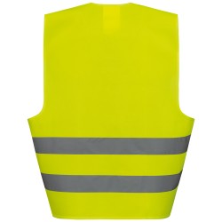 1 Stück Wica-Tex Warnweste Polyester gelb EN ISO 20471/2, im PE-Beutel, mit Klettverschluss