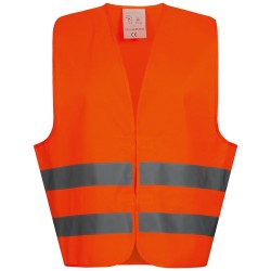 1 Stück WICA-TEX Polyester-Warnweste EN ISO 20471/2 orange im PE-Beutel mit Klettverschluss
