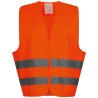 1 Stück WICA-TEX Polyester-Warnweste EN ISO 20471/2 orange im PE-Beutel mit Klettverschluss