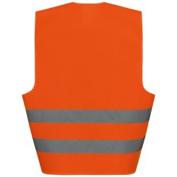 1 Stück WICA-TEX Polyester-Warnweste EN ISO 20471/2 orange im PE-Beutel mit Klettverschluss