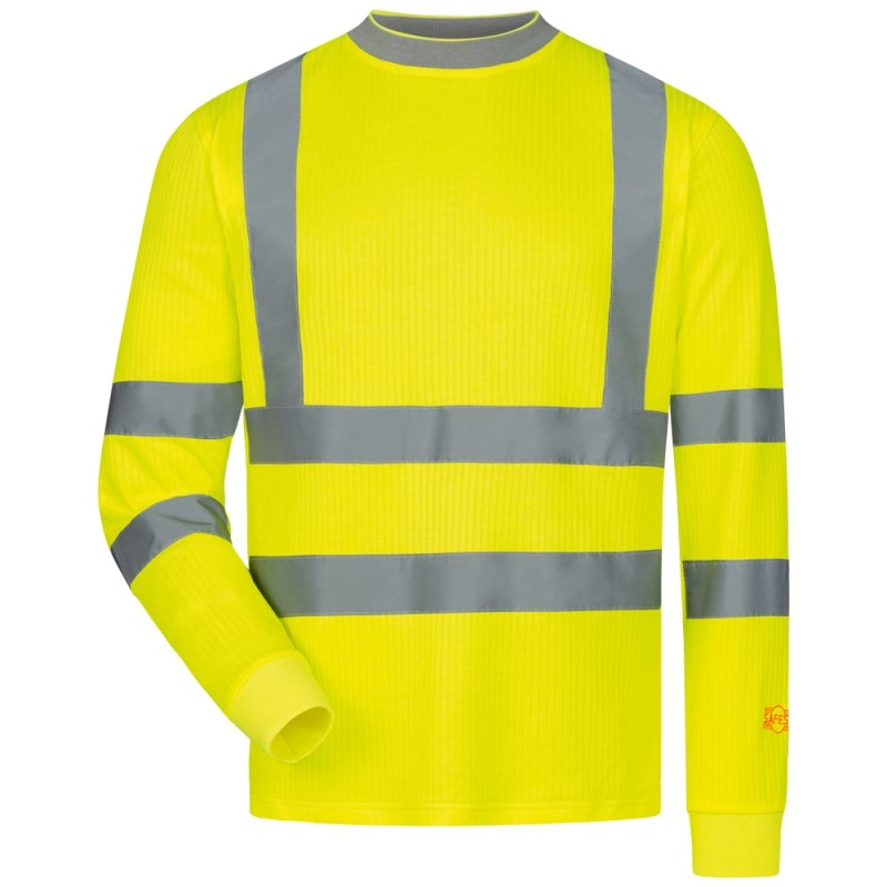 1 Stück Safestyle UV-Warnschutz Langarm-T-Shirt Gelb EN ISO 20471/2, EN 13758-2, Grösse 0-S (46/48)