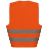 1 Stück WICA-TEX Polyester-Warnweste EN ISO 20471/2 orange im PE-Beutel mit Klettverschluss