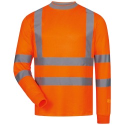 1 Stück SAFESTYLE UV-Schutz Langarm-T-Shirt, orange, EN ISO 20471/2, EN 13758-2, ideal für Sicherheit und