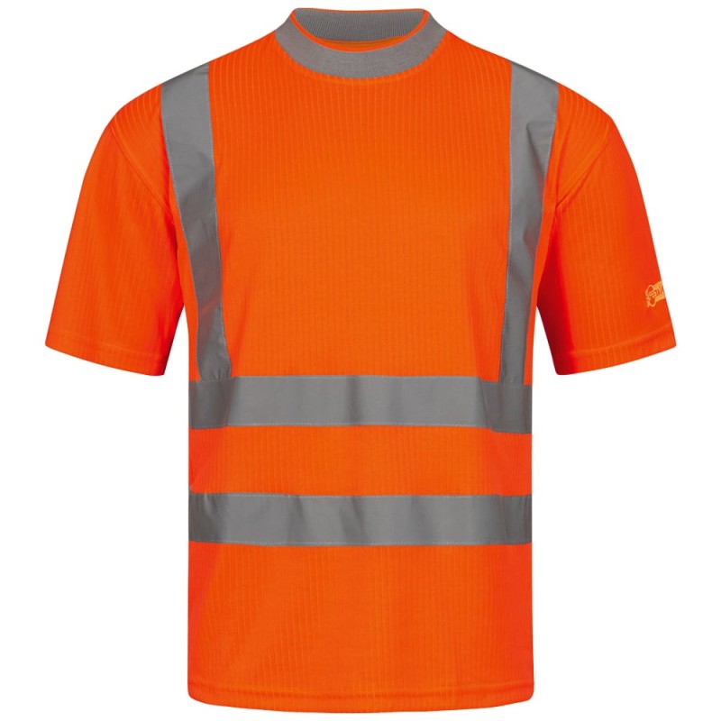 1 Stück Safestyle UV-Warnschutz-T-Shirt aus hochwertigem Material in leuchtendem Orange, EN ISO 20471/2, EN 13758-2
