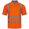 1 Stück Safestyle UV-Warnschutz-Poloshirt aus hochwertiger Baumwolle in leuchtendem Orange für optimale Sichtbarkeit